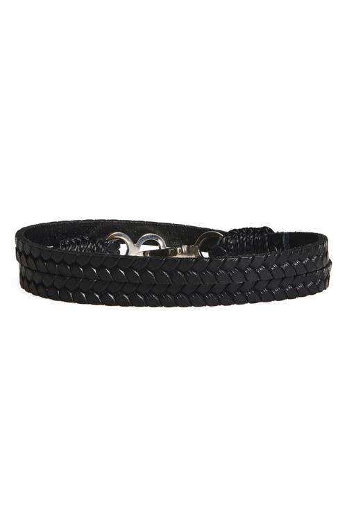 Caputo & Co Embossed Double Wrap Leather Bracelet In Multi