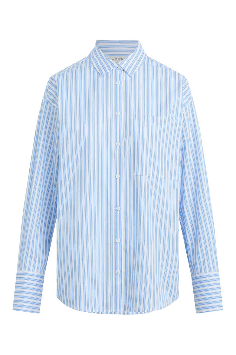 The Boyfriend Button Down Top, Alternate, color, BLUE/ WHITE STRIPE