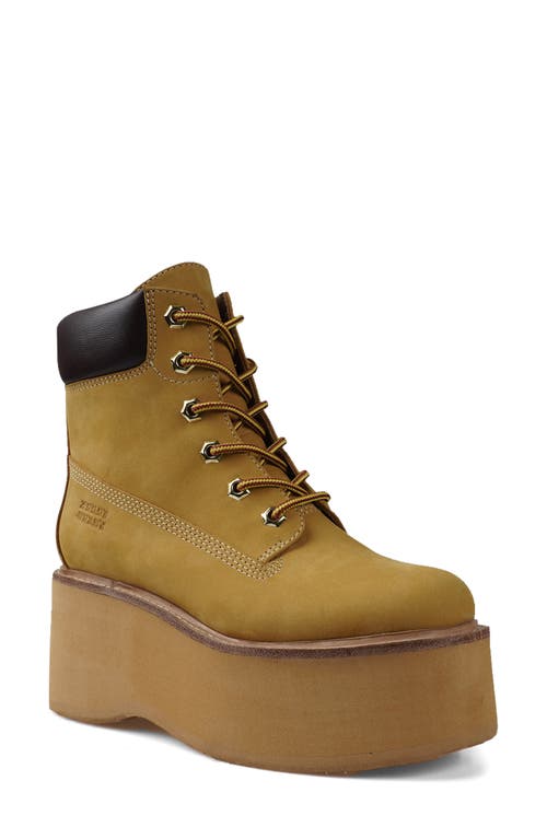 Zigi Platform Bootie In Wheat Leather