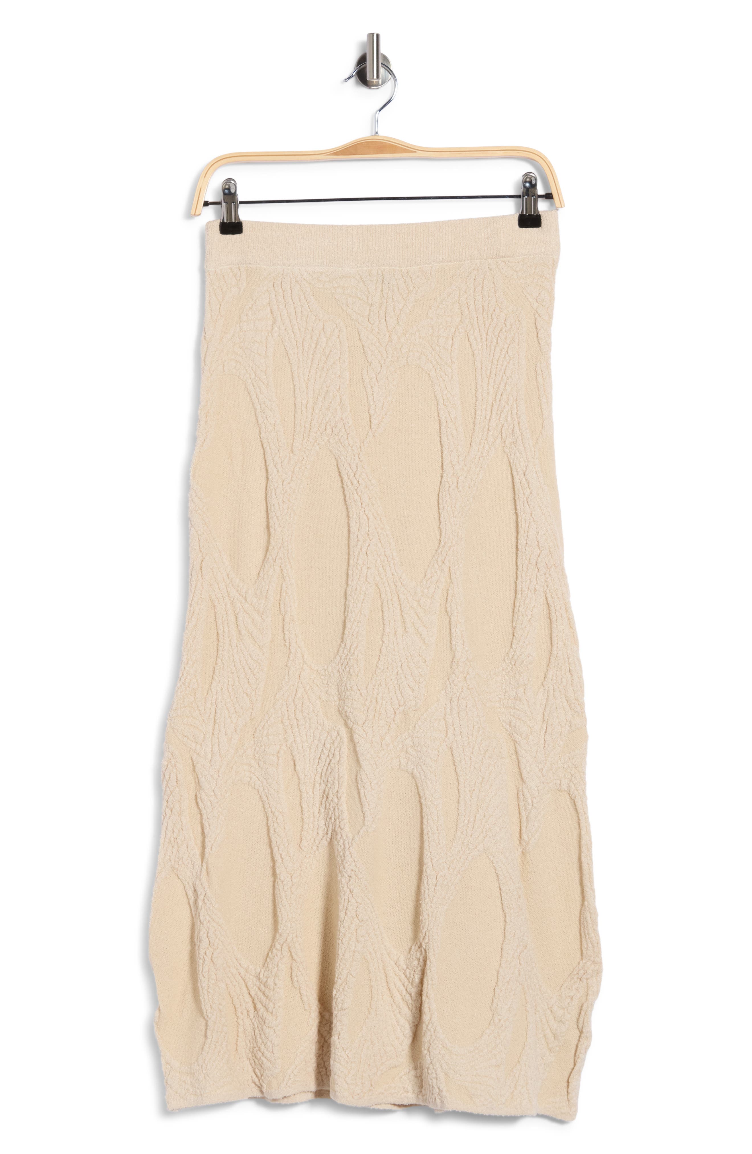 Textured Knit Sweater Skirt