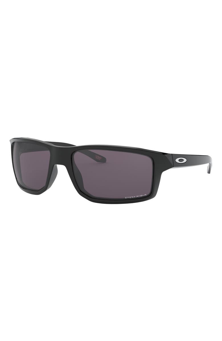 Oakley Gibston 61mm Wrap Sunglasses, Alternate, color, Black