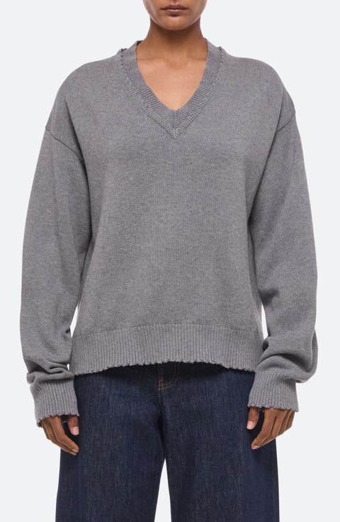 Cotton V-Neck Sweater