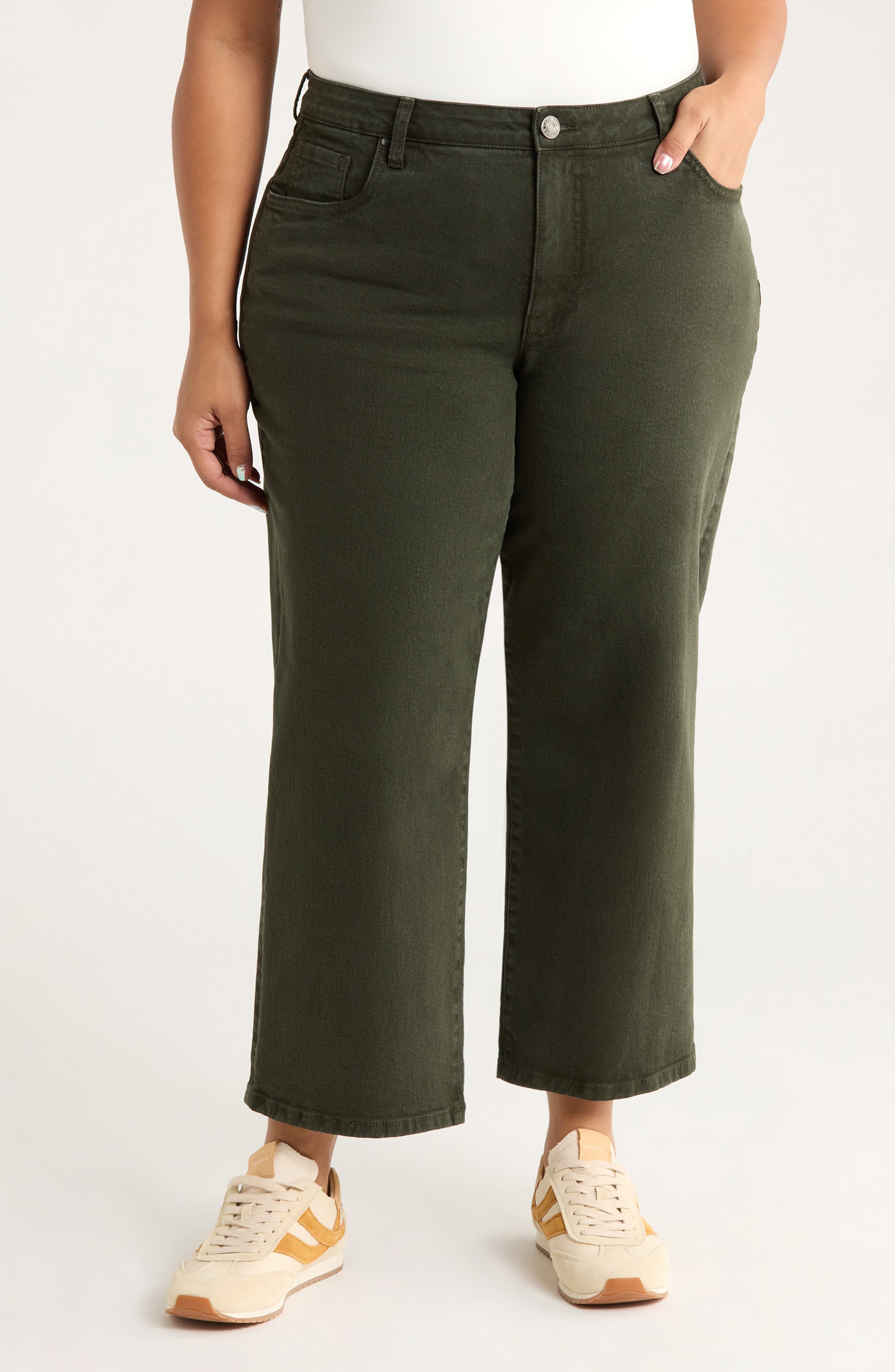 KUT from the Kloth High Waist Ankle Wide Leg Jeans