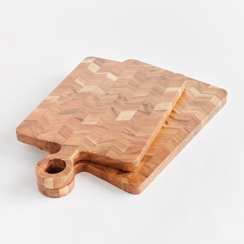 Napa Home & Garden Renata Serving Board Platters Set Of 2 In Brown