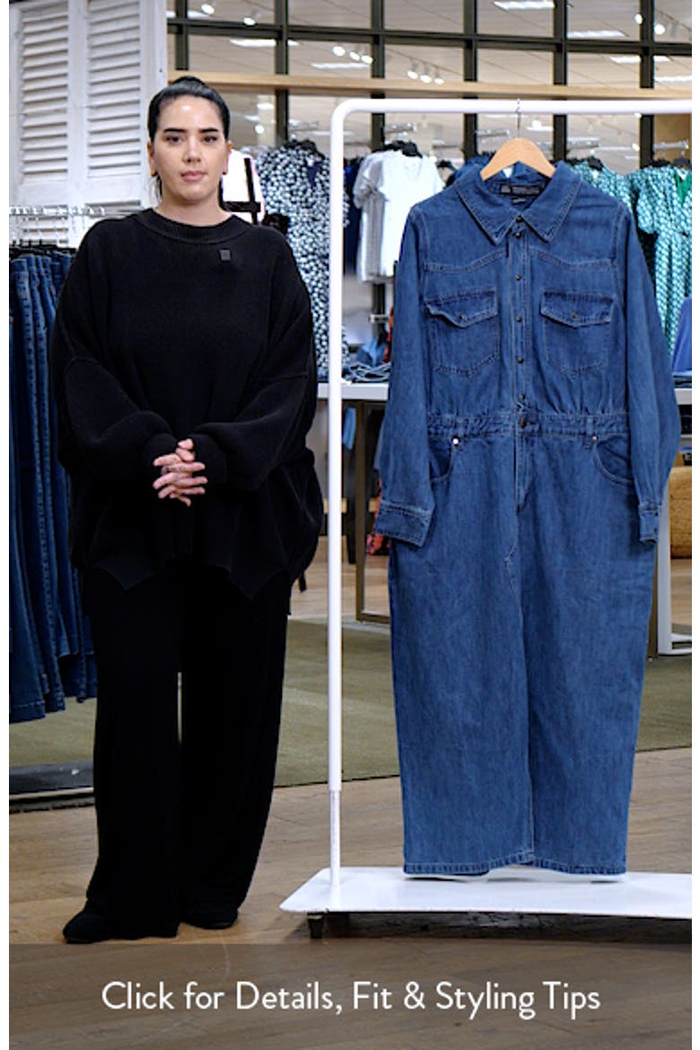 Elara Denim Midi Shirt Dress video