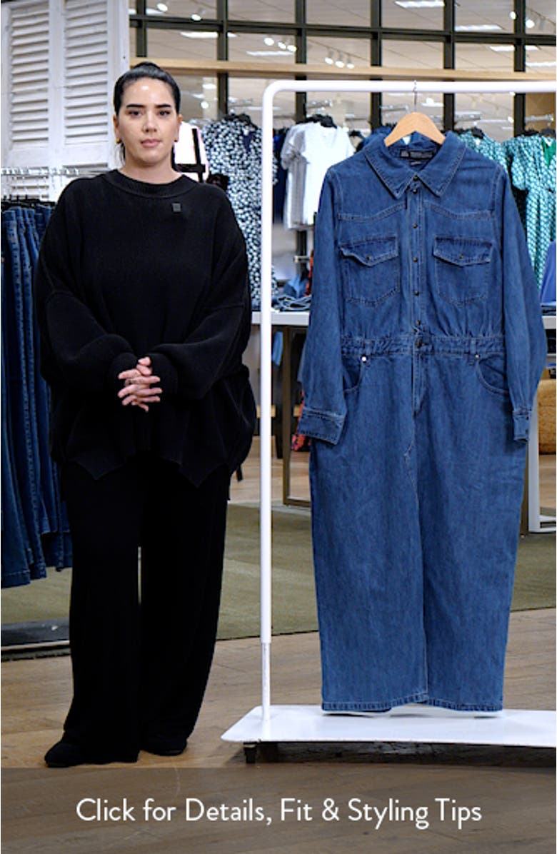 Elara Denim Midi Shirt Dress, sales video thumbnail