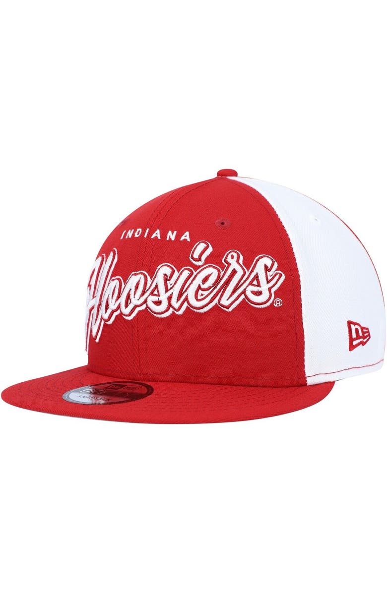 New Era Men's New Era Crimson Indiana Hoosiers Outright 9FIFTY Snapback Hat, Alternate, color,