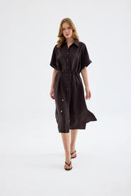 Monlicia Solenne Cotton Midi Shirt Dress