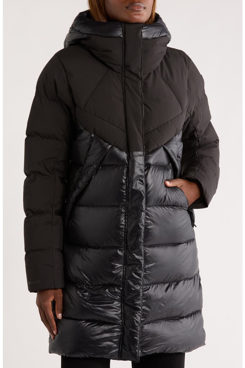 Winter Bliss 600 Fill Power Down Parka, Alternate, color, BLACK