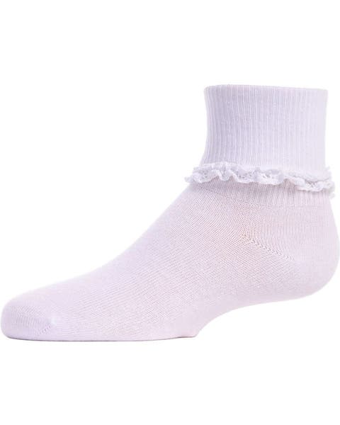 Eyelet-Ruffle-Trim Ankle Sock (Toddler, Little Kid & Big Kid)
