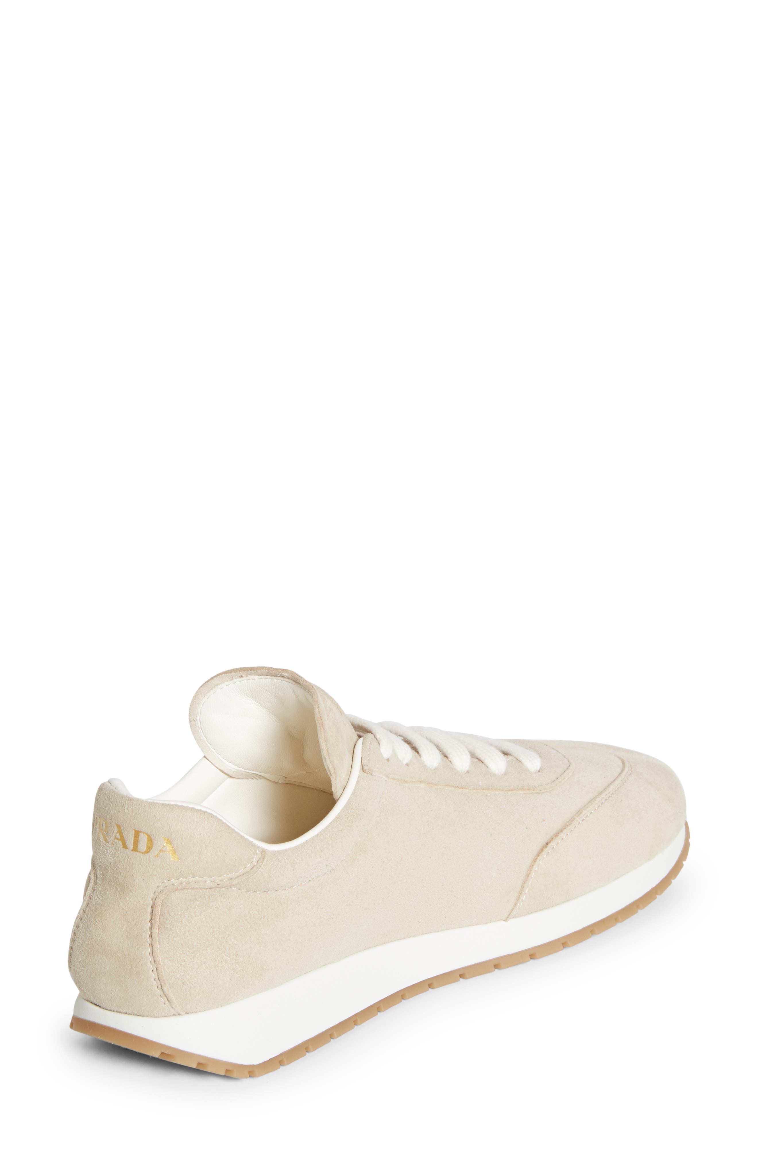 Prada Triangle Logo Low Top Sneaker, Alternate, color, 