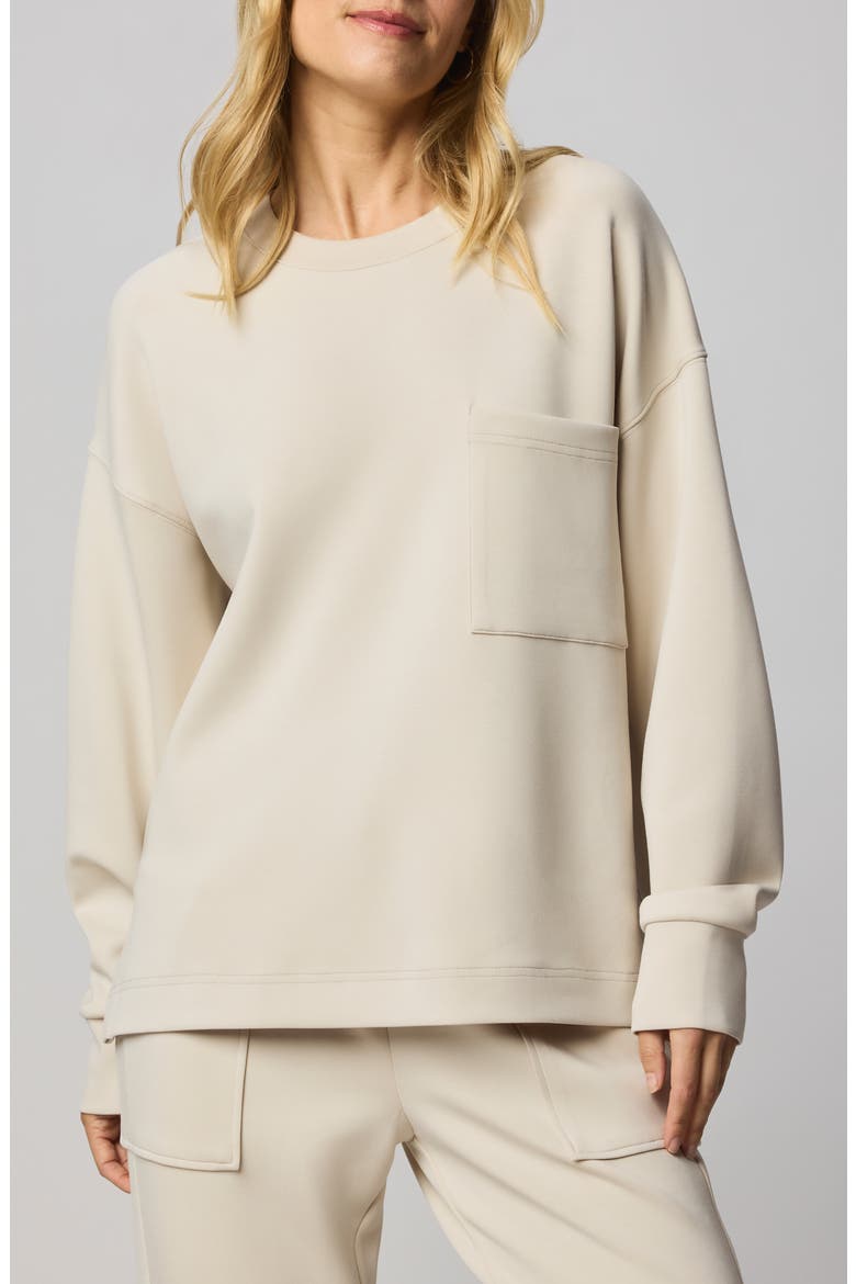 ScubaSoft Crewneck Sweatshirt, Main, color, PALE OAK WHITE
