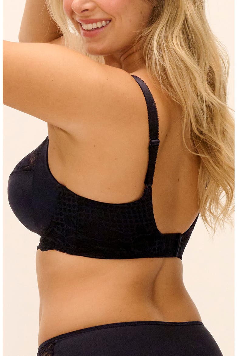 Reflect Underwire Side Support Bra, Alternate, color, BLACK