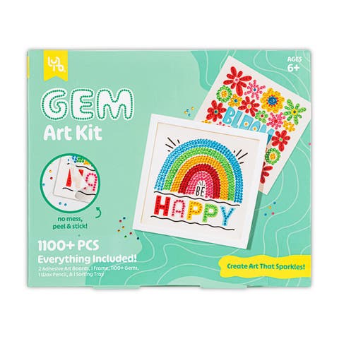 Rainbow & Blooms Gem Art Kit 1100+ Pc Set, Ages 6+