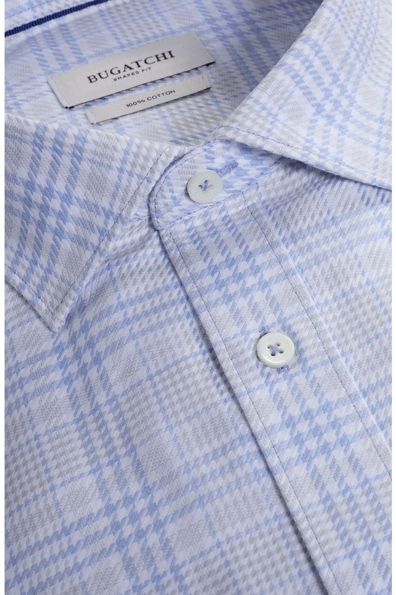 Axel Trim Fit Plaid Cotton Button-Up Shirt, Alternate, color, SKY