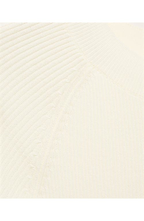 Mango Rib Sweater In White