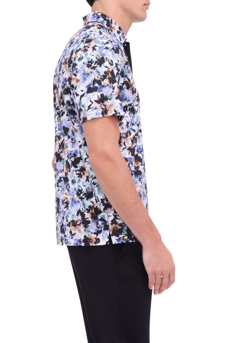 Hendrix Digital Floral Print Pima Cotton Polo, Alternate, color, LILAC