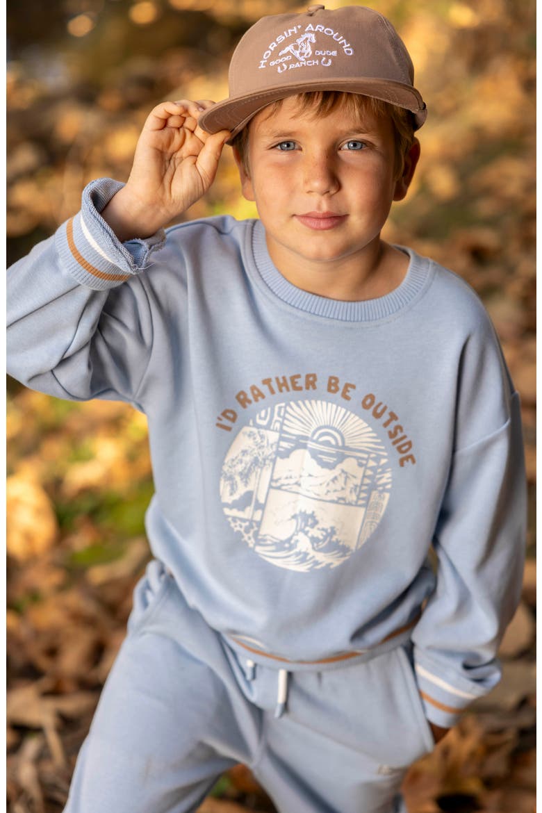 Ryder Outside Cotton Blend Sweatshirt, Alternate, color, CELESTIAL BLUE