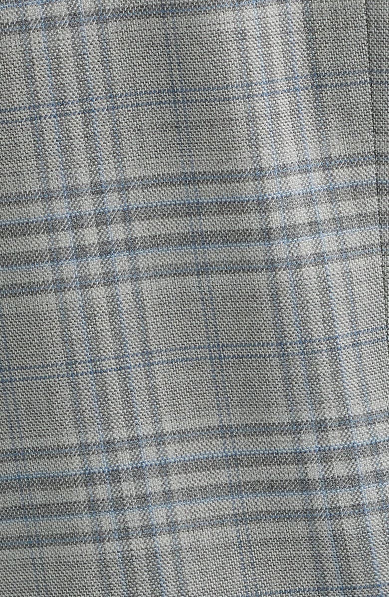BOSS Hutson Slim Fit Plaid Sport Coat, Alternate, color, Silver