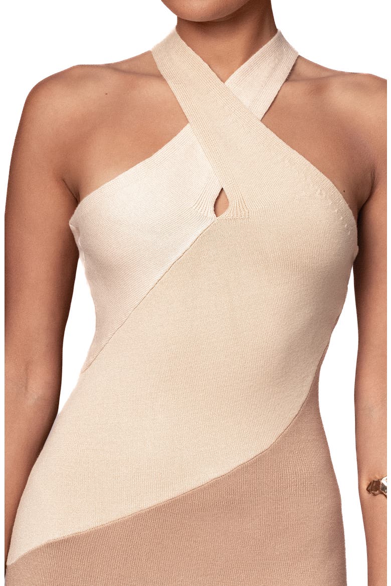 Steph Sleeveless Knit Maxi Dress, Alternate, color, BEIGE