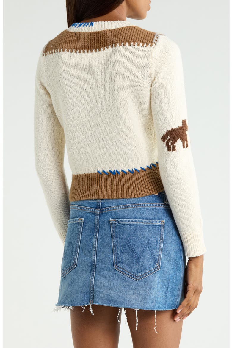 The Shrunken Intarsia Pullover Sweater, Alternate, color, LITTLE HOUSE ON THE PRAIRIE