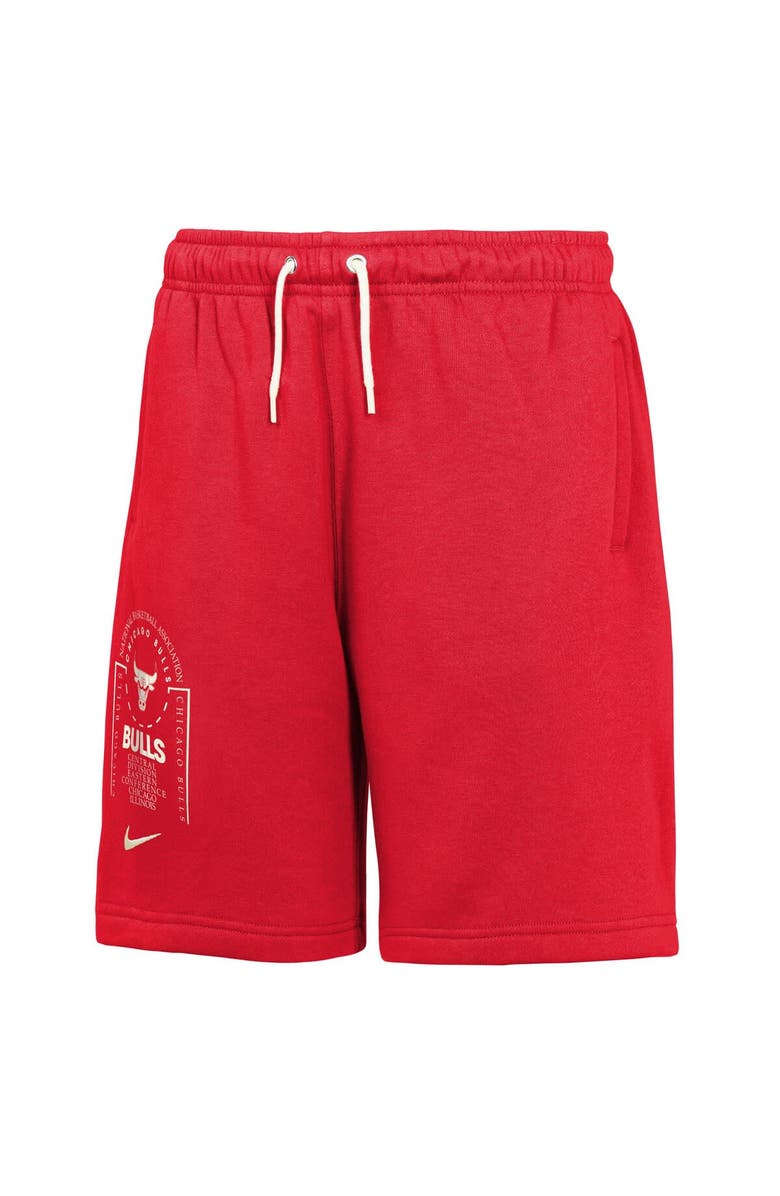 Nike Youth Nike Red Chicago Bulls Courtside Club Fleece Shorts, Alternate, color, Red