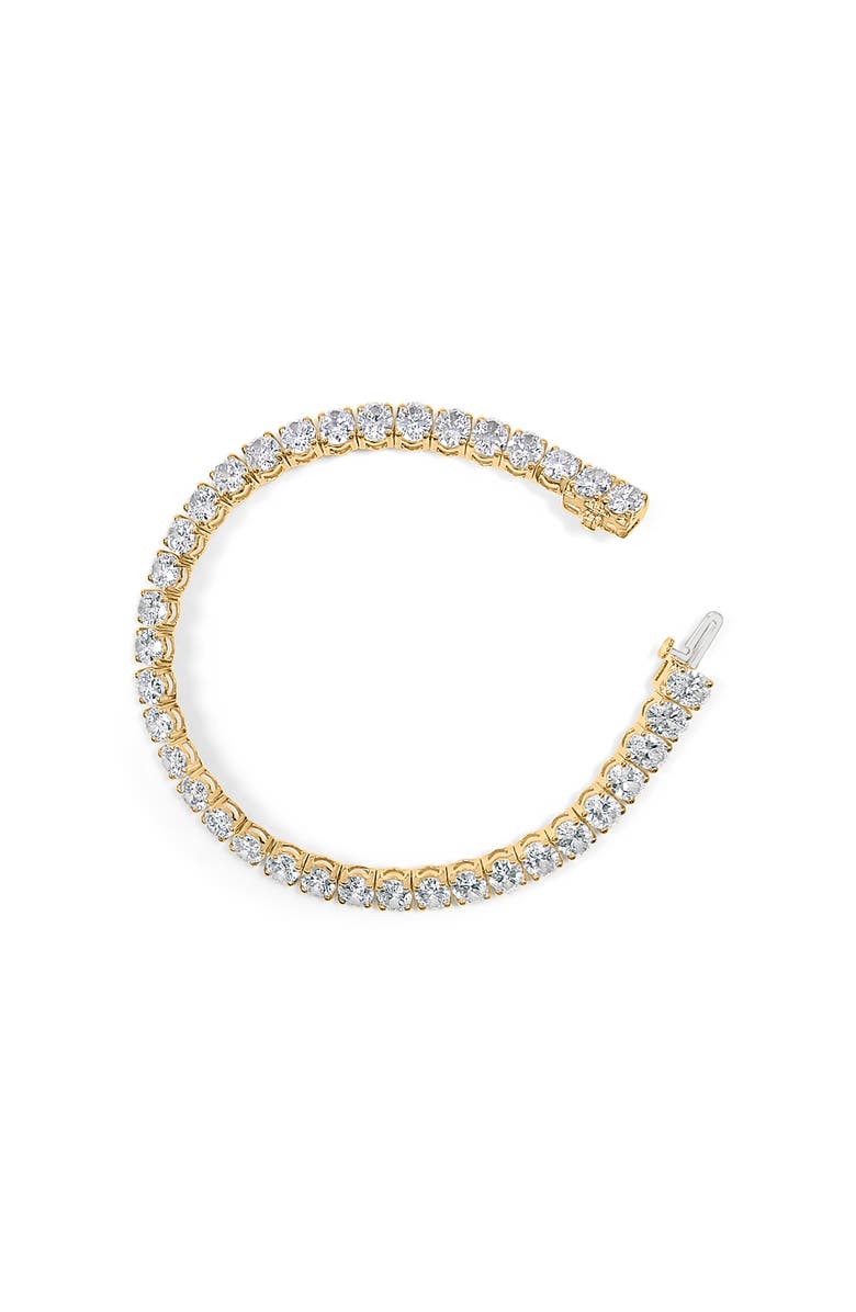 Haus of Brilliance IGI Certified 14K Yellow Gold 18 1/2 Cttw Oval Cut Lab Grown Diamond Tennis Bracelet, Alternate, color, Yellow Gold