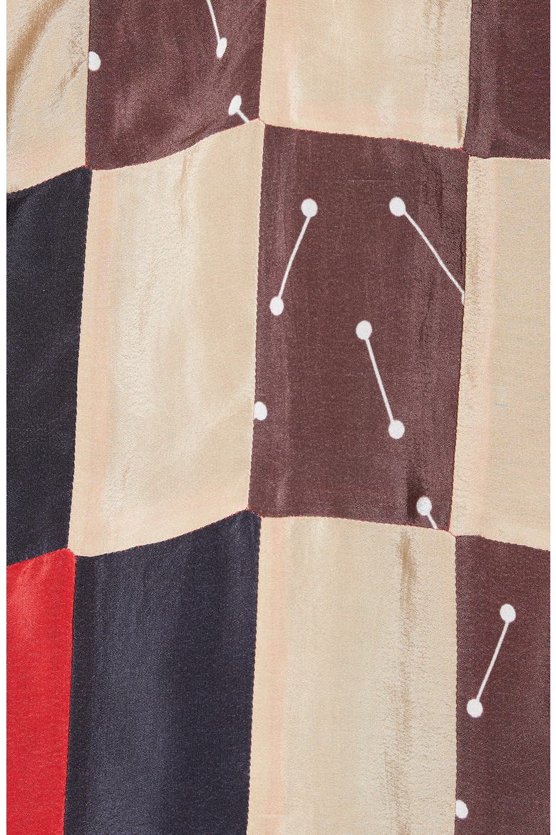 One of a Kind Chandigarh Quilt Bowling Shirt, Alternate, color, RED MULTI