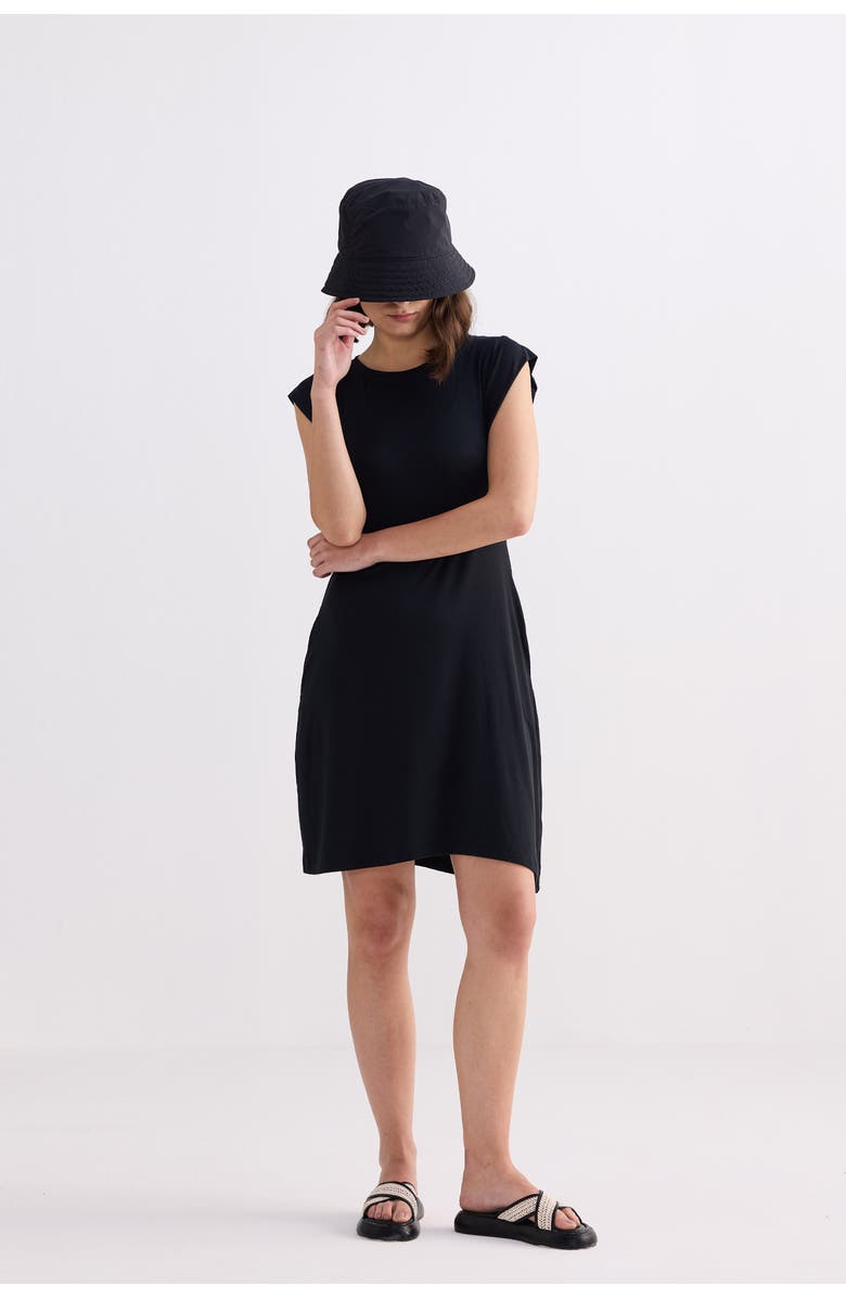 Reistor Muscle Tee Short Dress, Alternate, color, Black