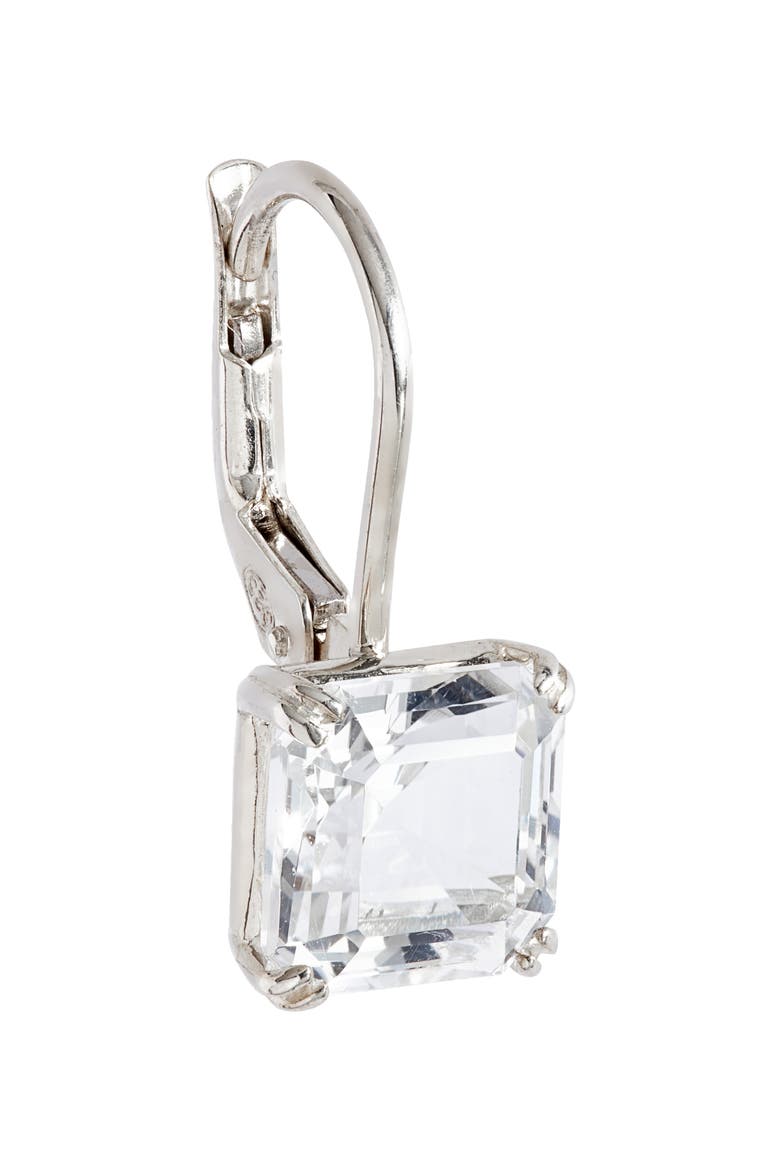 Harper Asscher Cut Drop Earrings, Alternate, color, WHITE