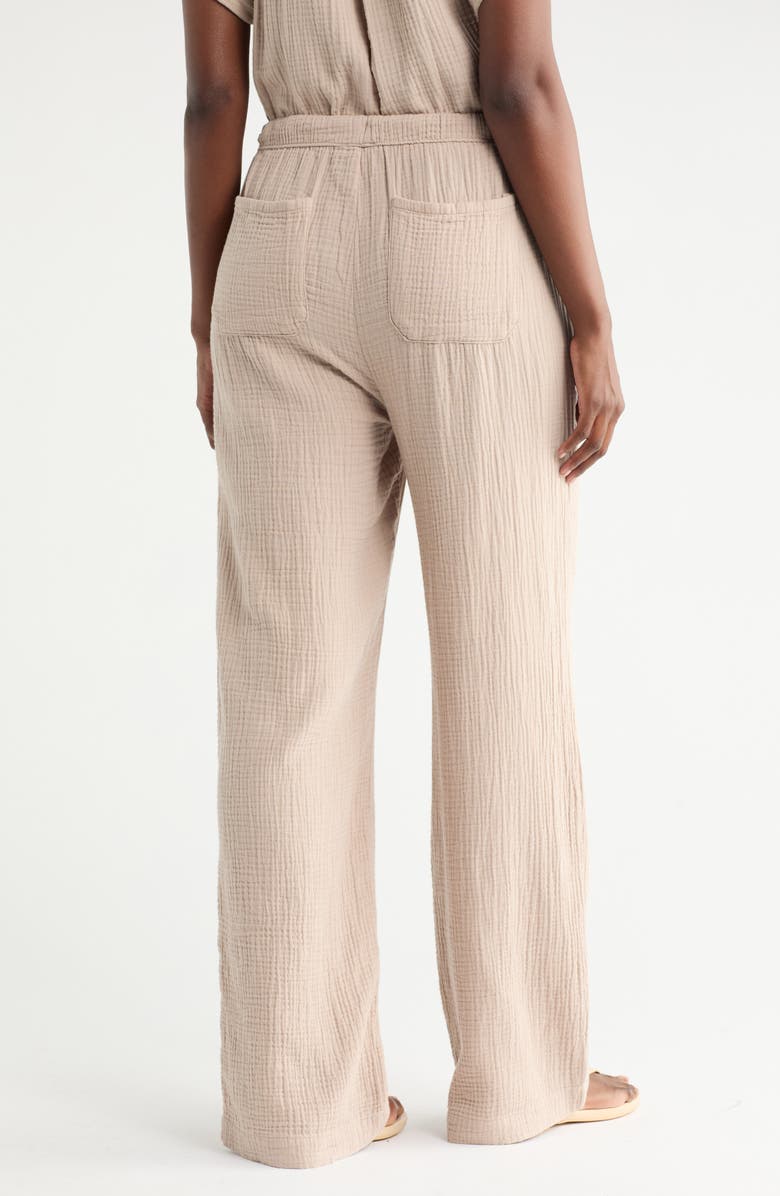 Splendid Cotton Gauze Pull-On Pants, Alternate, color, Sahara