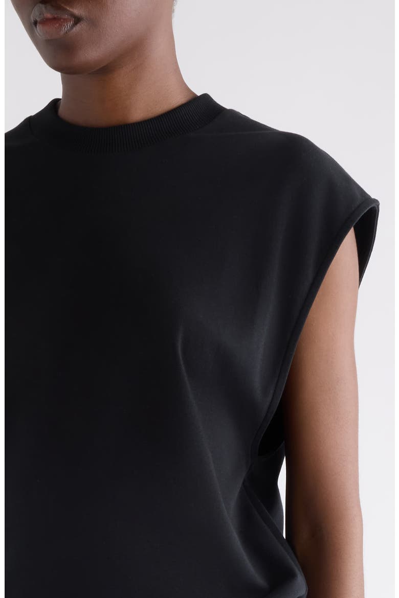 Layered Mixed Media Dress, Alternate, color, BLACK