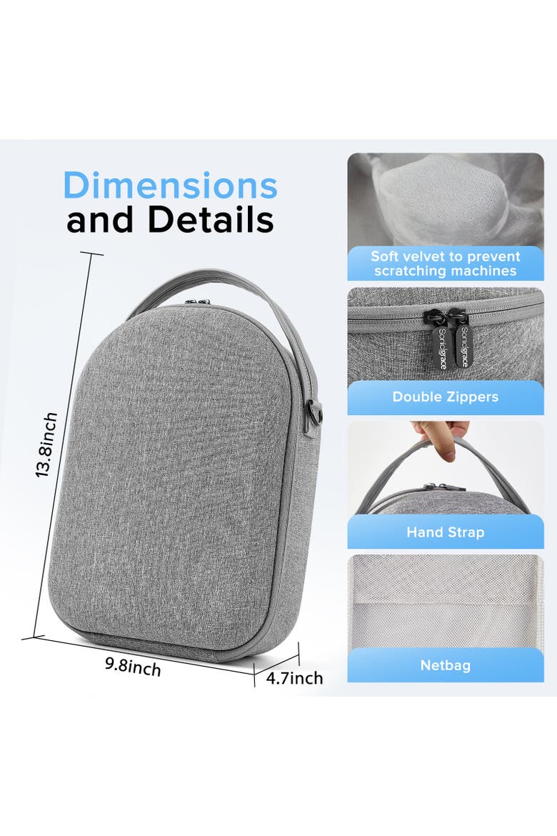 VR Travel Carrying Case for Meta Quest 2/3/3S, Alternate, color, Grey