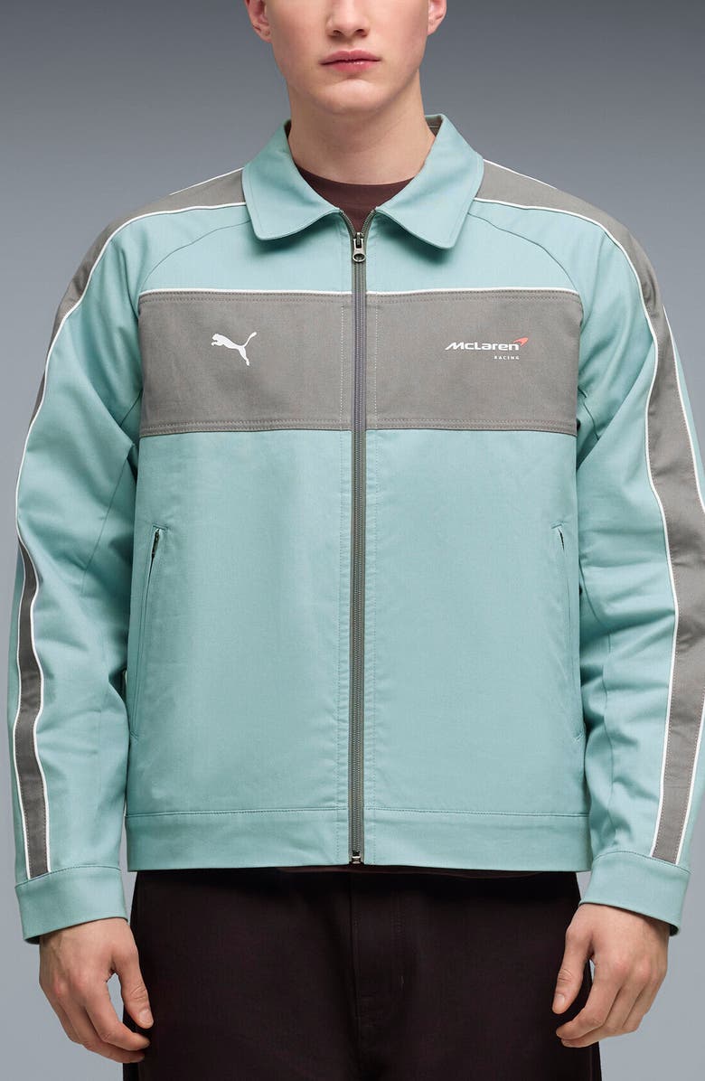 PUMA McLaren Racing Coach's Jacket, Main, color, Seafoam