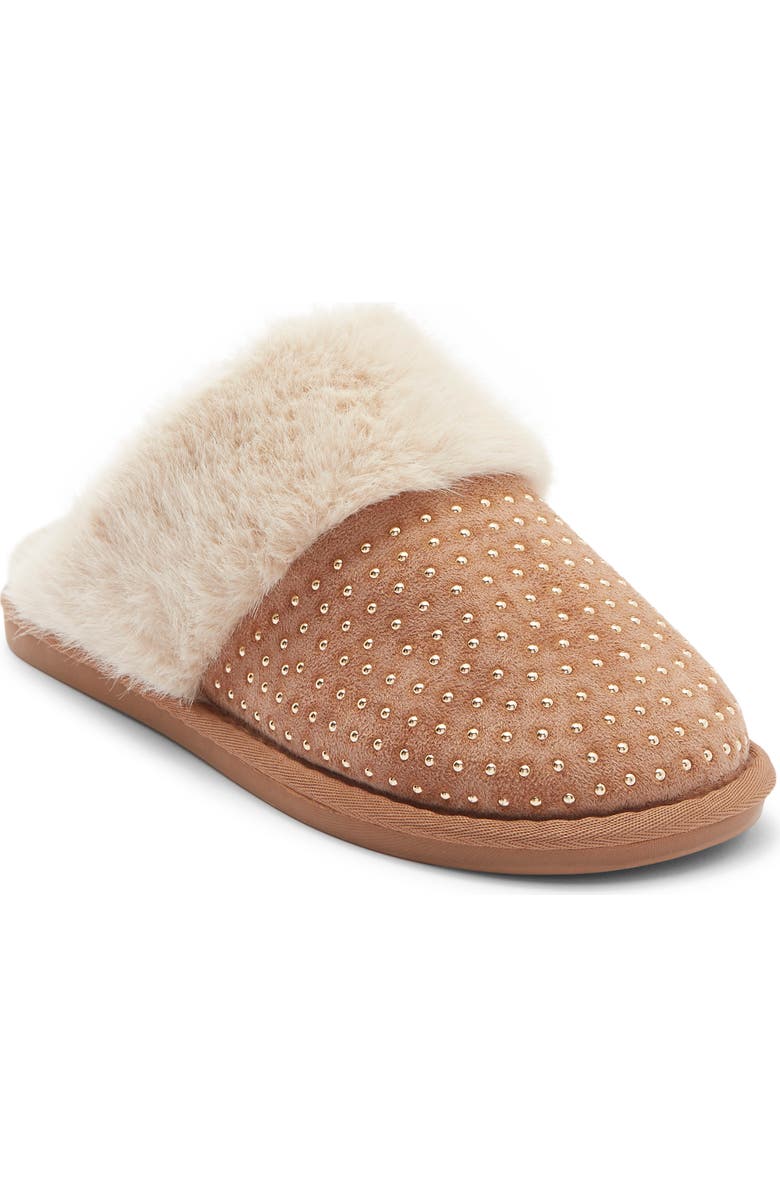 Rebecca Minkoff Marni Faux Fur Lined Scuff Slipper, Main, color, Tan