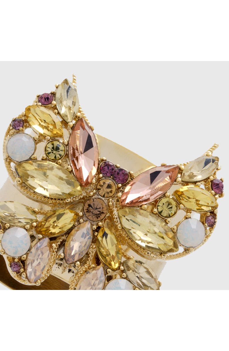 Joanna Buchanan Jeweled butterfly napkin rings, blue, set of two, Alternate, color, Yellow
