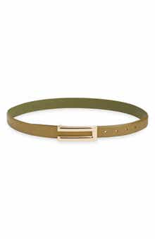 Alia Plaque Buckle Leather Belt