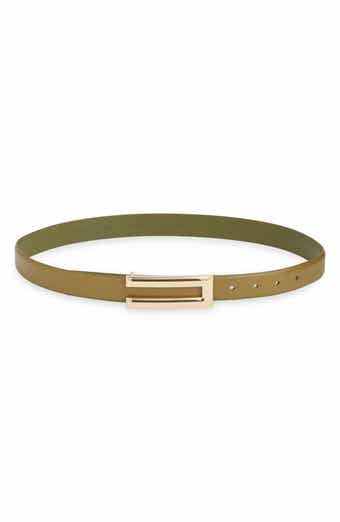 Alia Plaque Buckle Leather Belt