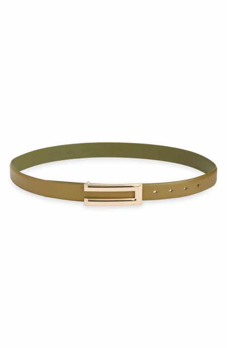 Alia Plaque Buckle Leather Belt
