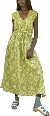 Ace & Jig Jules V-neck Belted Tiered Maxi Dress