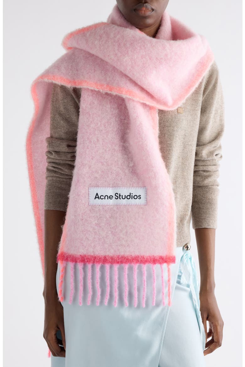 Valley Fringe Scarf, Alternate, color, PINK