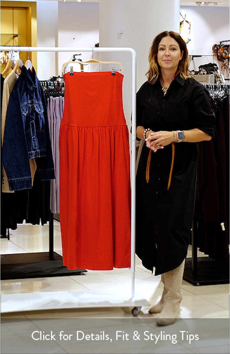 Drop Waist Strapless Maxi Dress, sales video thumbnail