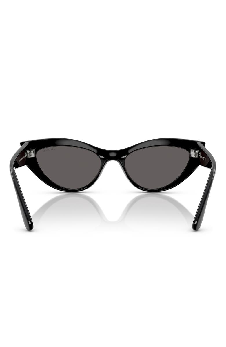 VOGUE 52mm Polarized Cat Eye Sunglasses, Alternate, color, Black