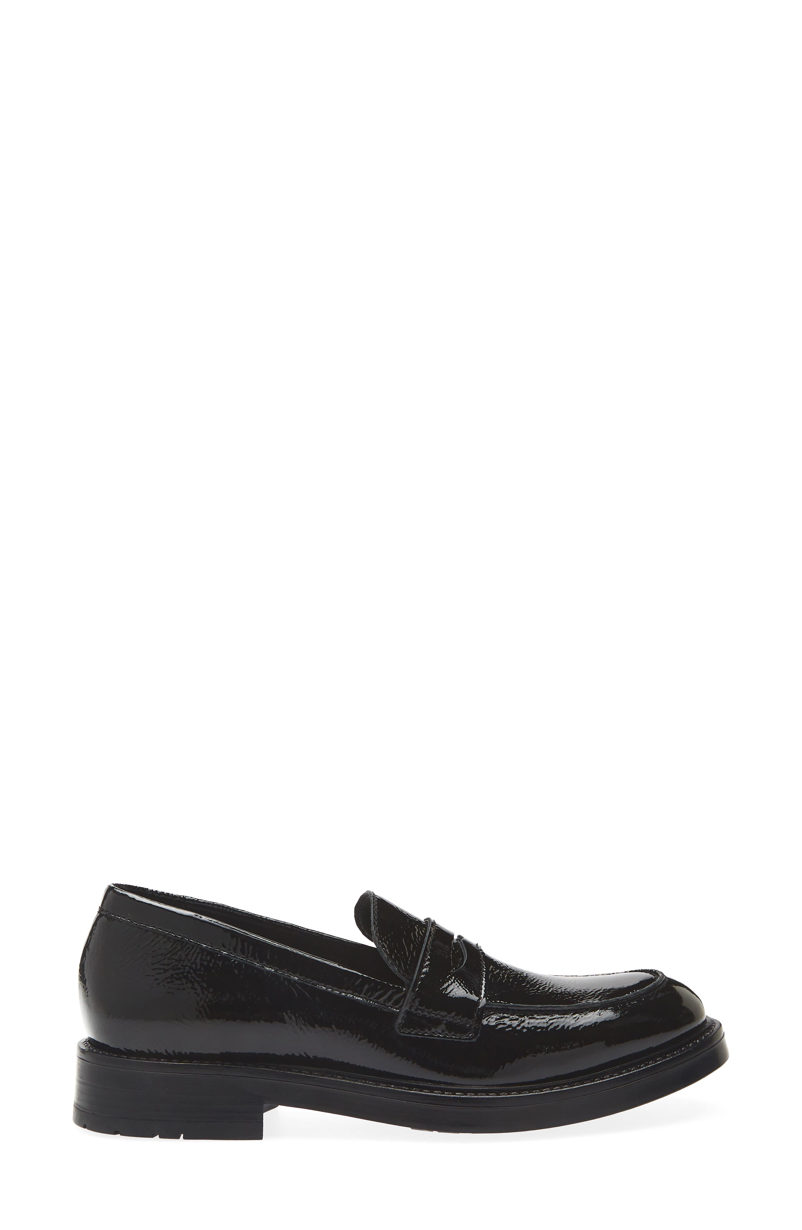 Wagon Leather Loafer, Alternate, color, BLACK PATENT