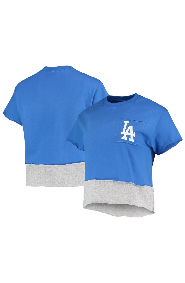 REFRIED APPAREL Women's Refried Apparel Royal Los Angeles Dodgers Cropped T-Shirt, Main, color, Royal