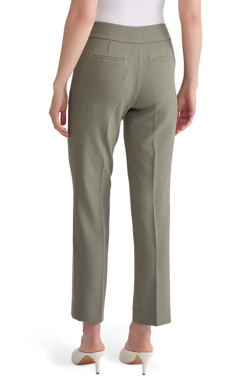 Kasper Flat Front Slim Pants In Gray