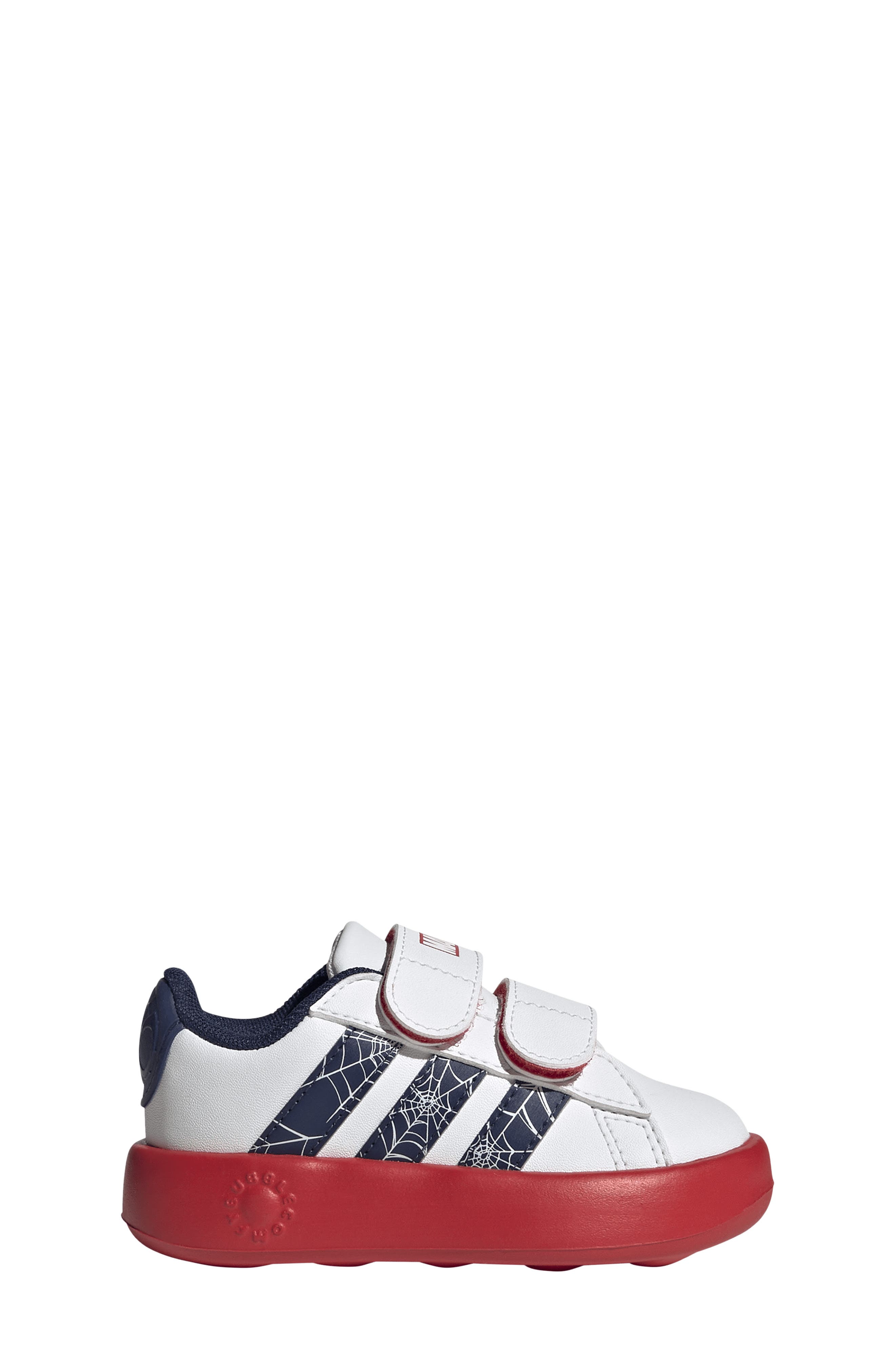 Kids' x Marvel Spider-Man Grand Court Sneaker, Alternate, color, WHITE/ DARK BLUE/ RUBY