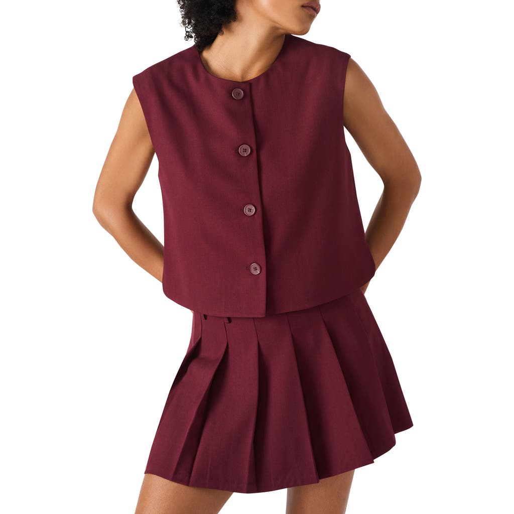 Steve Madden Alessa Top In Burgundy
