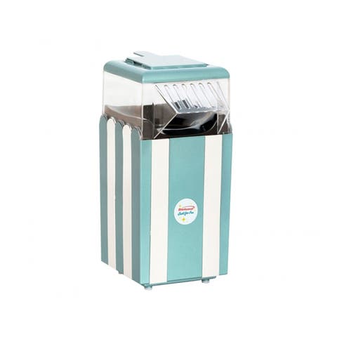 Classic Striped 8 Cup Hot Air Popcorn Maker in Blue