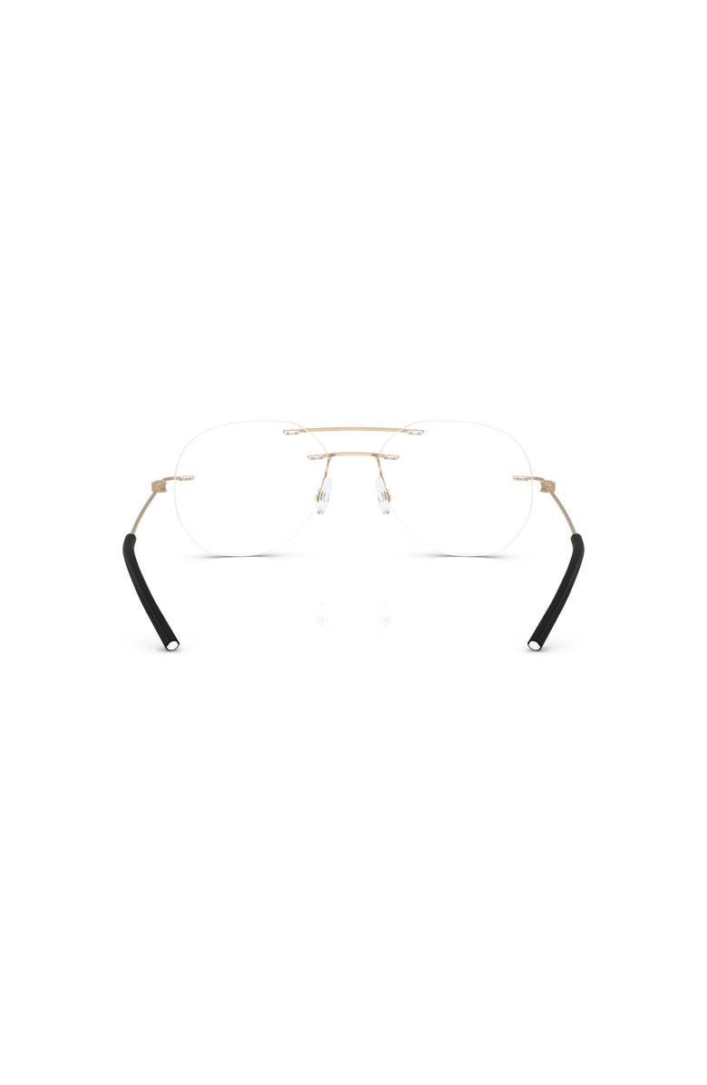 Moncler 55mm Irregular optical glasses, Alternate, color, Gold